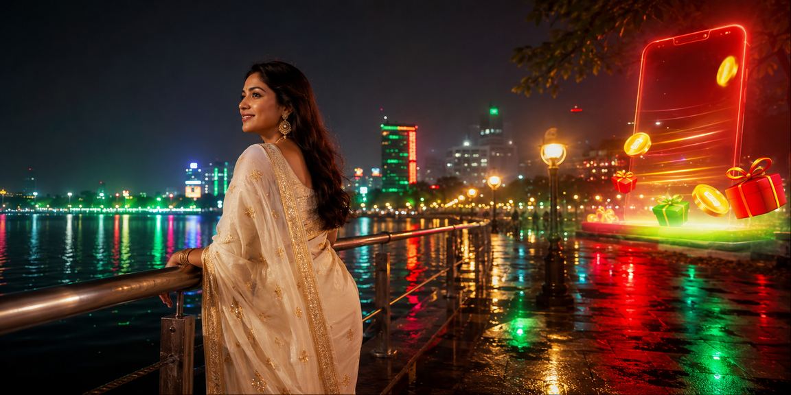 চট্টগ্রামে শাড়ি পরা একজন মহিলা মোবাইলে পেমেন্ট করছেন