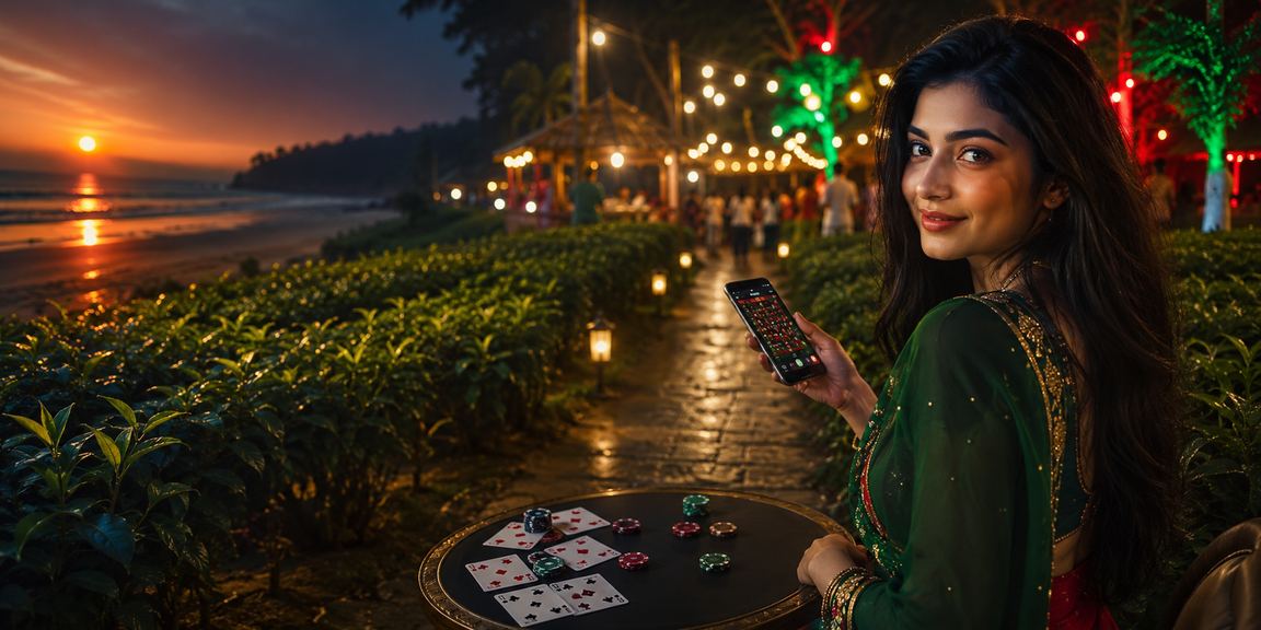 কক্সবাজারে লাল-সবুজ পোশাকে একজন বেটার মোবাইলে স্পোর্টস বেটিং উপভোগ করছেন