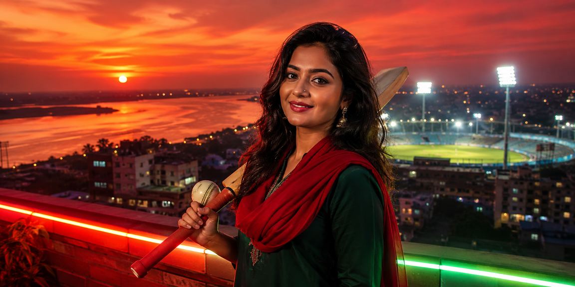 রাজশাহীতে লাল-সবুজ পোশাকে ক্রিকেট বেটিং উপভোগ করছেন একজন বাংলাদেশি তরুণ