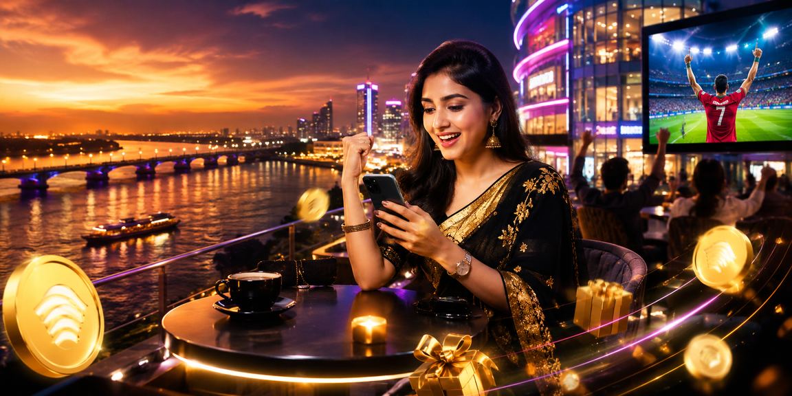 রাজশাহীতে নিয়ন আলোয় মোবাইল পেমেন্ট করছেন একজন বাংলাদেশি গেমার